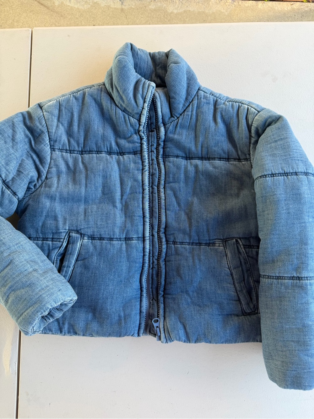 GAP Light Blue Quilted Kids Puffer Jacket